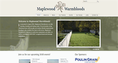 Desktop Screenshot of maplewoodwarmbloods.com