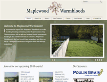Tablet Screenshot of maplewoodwarmbloods.com